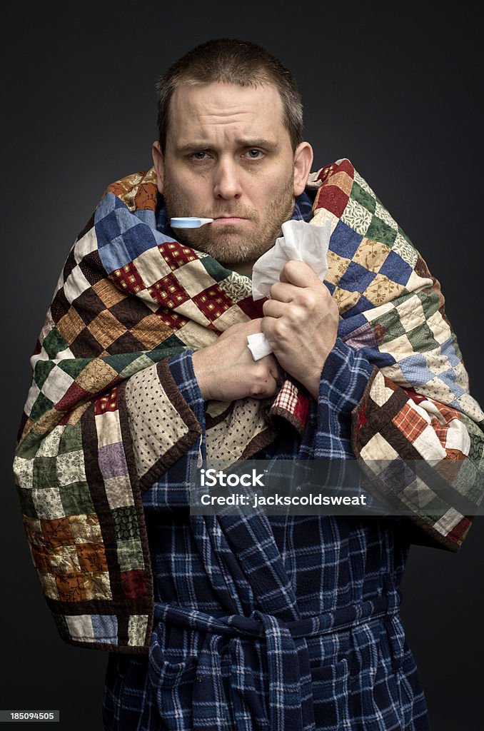 Mann mit einem kalten die Temperatur - Lizenzfrei 30-34 Jahre Stock-Foto