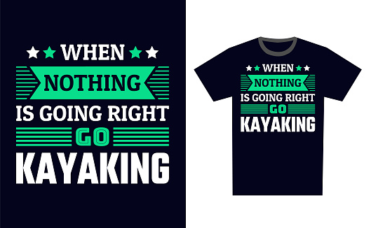 Kayaking T Shirt Design Template Vector