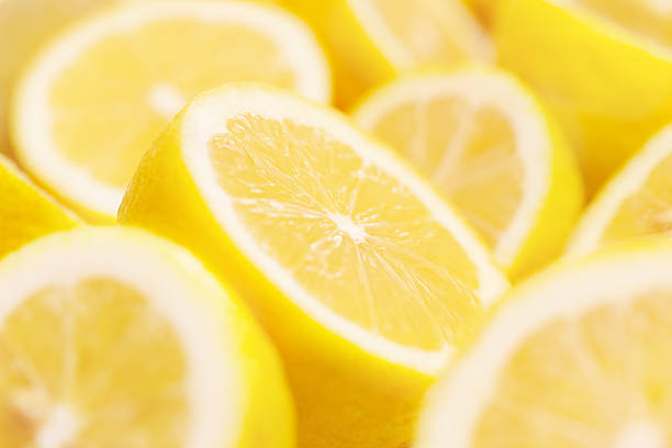 Lemons portions with shallow depth of field