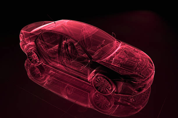 istock Car parts X-ray style 185094926