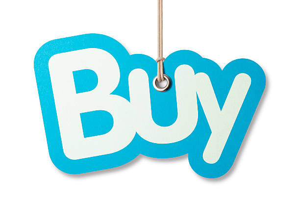 istock BUY shaped label on price tag 185095076