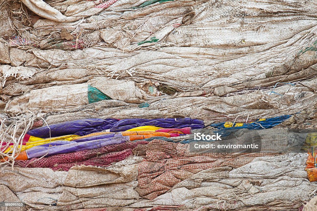 Sacos de plástico para a reciclagem. - Royalty-free Depósito de lixo Foto de stock