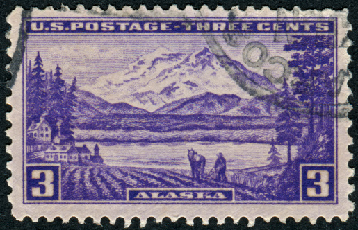 Cancelled Stamp From The United States Featuring Mount McKinley In The State Of Alaska.