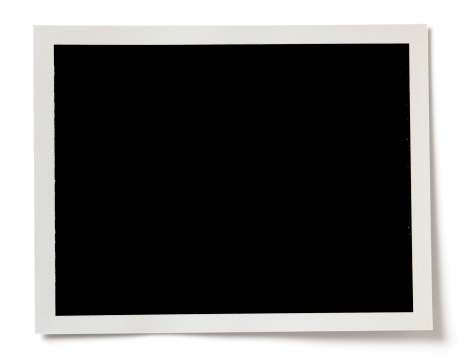 Blank photo isolated on white Background.