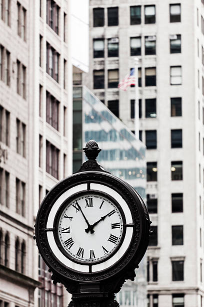 istock Clock in the Fifth Avenue New York 185095384