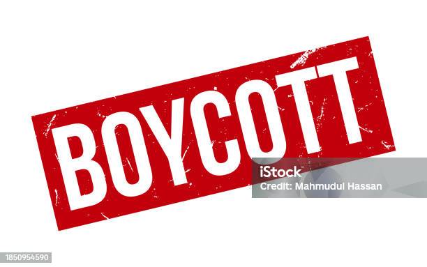 Boycot Sign Red Boycott Rubber Stamp Seal Vector Stock Illustration - Download ...