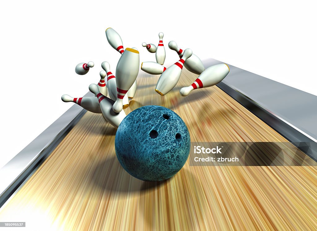 Bowling Bowling.  Lucky strike. Ten Pin Bowling Stock Photo