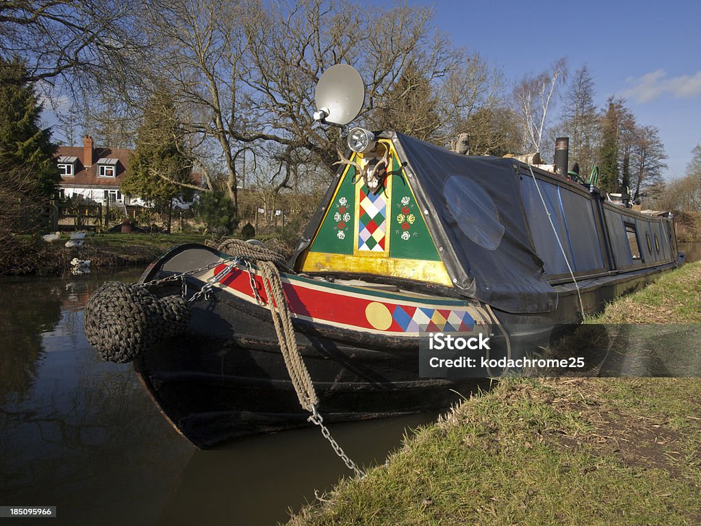 Barco de Canal - Royalty-free Antena Parabólica Foto de stock