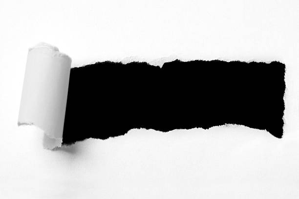 Torn paper hole torn white paper on white background. bombing photos stock pictures, royalty-free photos & images