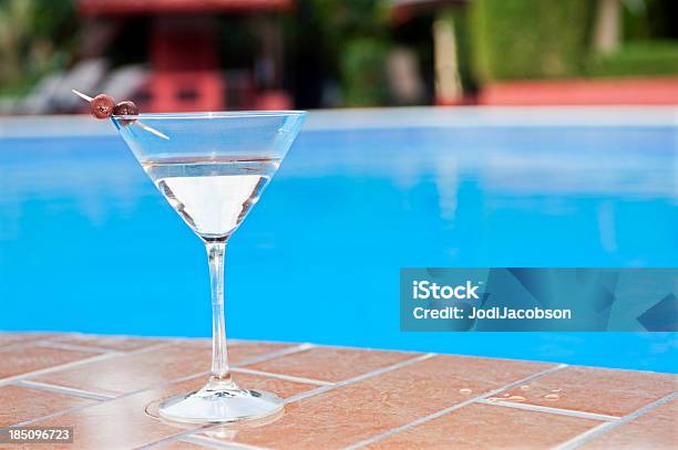 Alcohol Martini Pool Drink Stock Photo - Download Image Now - Swimming Pool, Tile, Tiled Floor