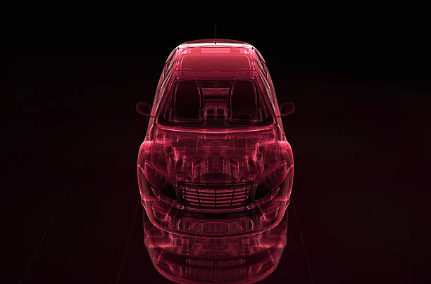 istock Car parts X-ray style 185097093