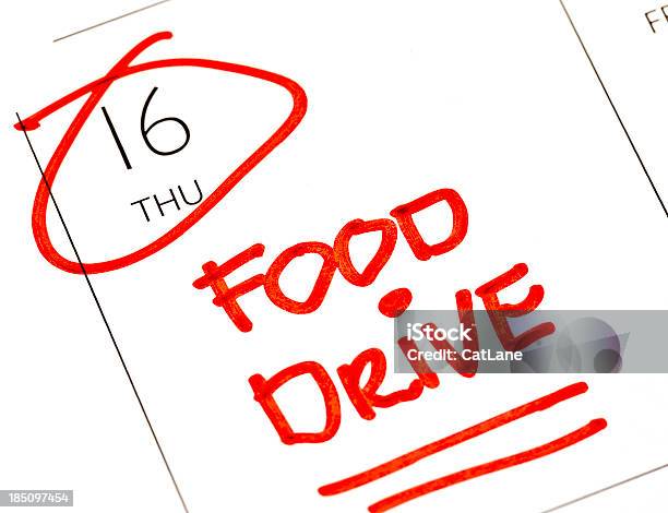 Food Drive Stockfoto und mehr Bilder von Benefiz-Veranstaltung - Benefiz-Veranstaltung, Brief - Dokument, Datum