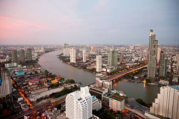istock Bangkok with Chao Phraya river at sunrise 185097645