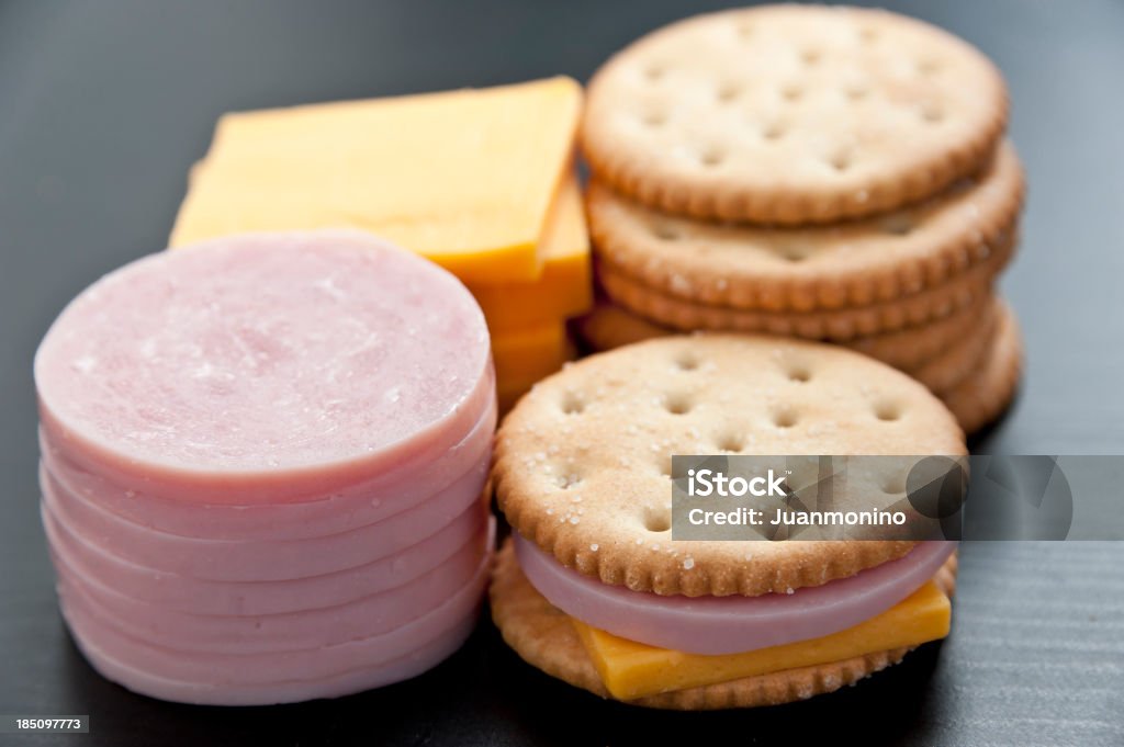 Lunchable "Sliced honey ham,cheddar cheese, and crackers" Snack Stock Photo