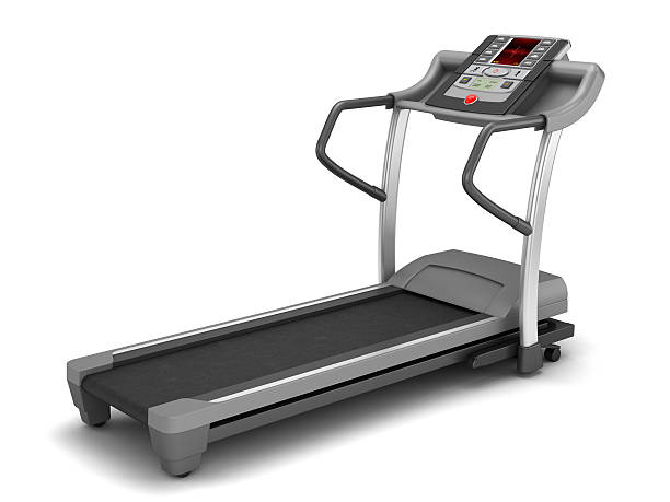laufband - treadmill gym isolated running stock-fotos und bilder