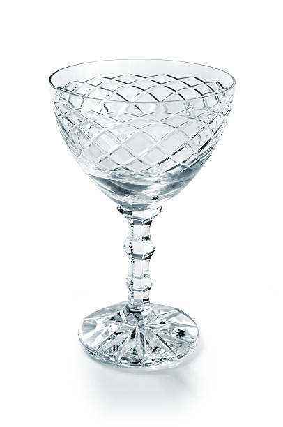 istock Retro empty wine glass or ice cream cup isolated 185098025