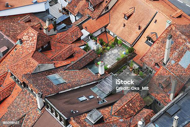 Rooftops Of The Old City With Roof Gardens Stock Photo - Download Image Now - Above, Architectural Feature, Architecture