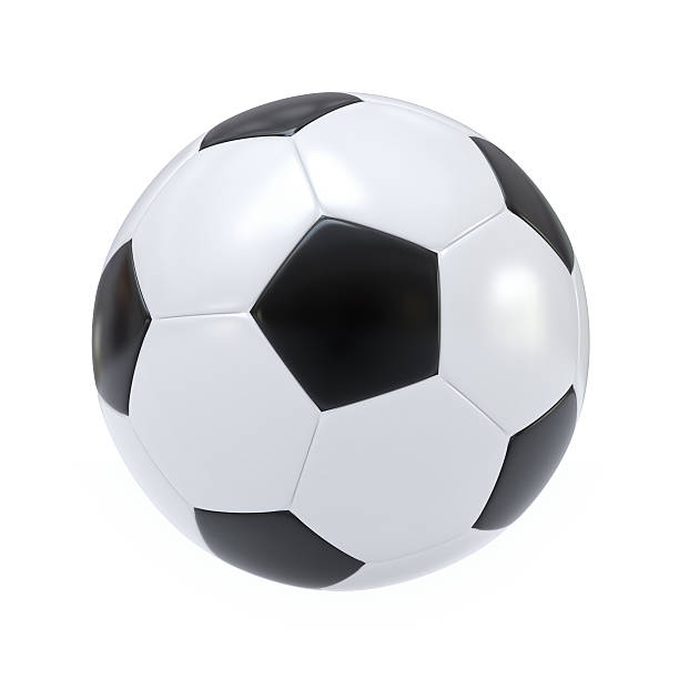 calcio isolato - palla sportiva foto e immagini stock