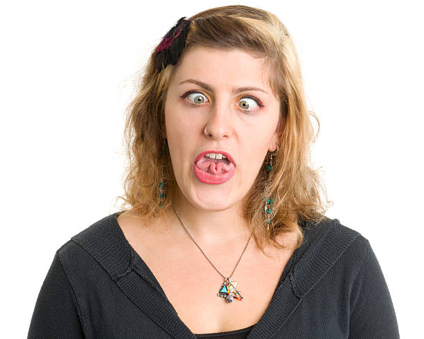 istock Young Woman Bending Tongue 185099166
