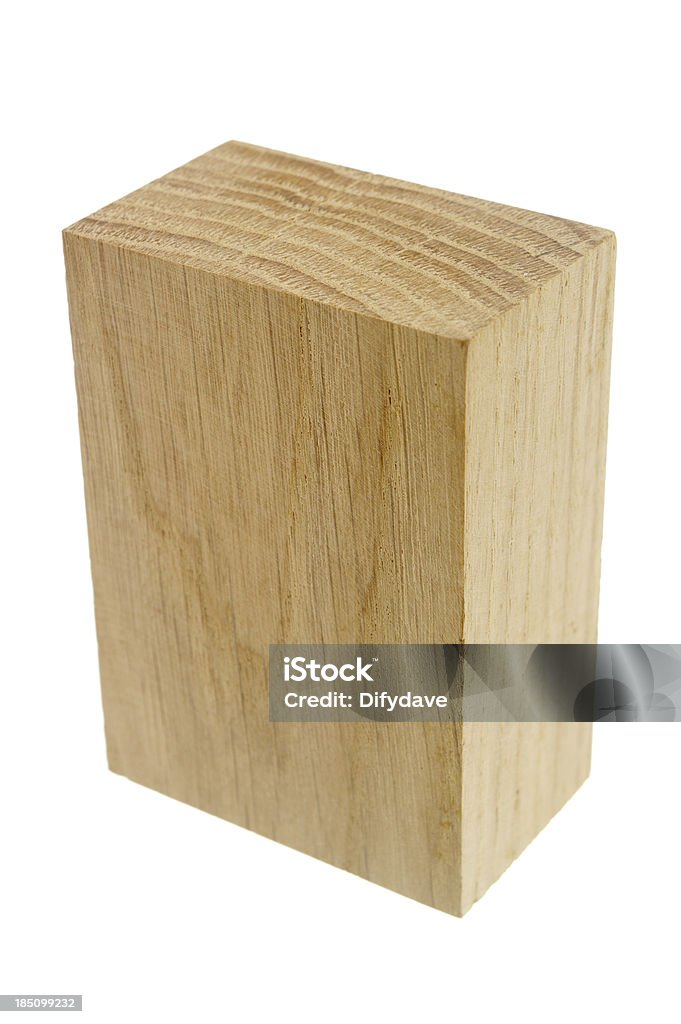 Oak Block Isolated On White Oak block isolated on white.More blocks Block Shape Stock Photo