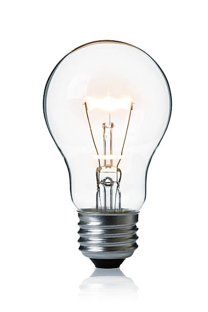 Light Bulb Light Bulb on white. light bulb filament photos stock pictures, royalty-free photos & images