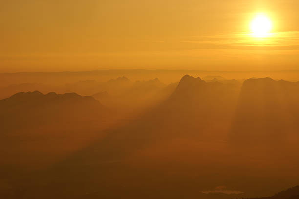 istock Mountain and Mist on Sunrise Time 185099551