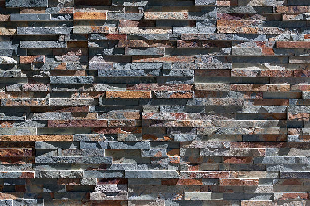 Irregular Slate Wall stock photo