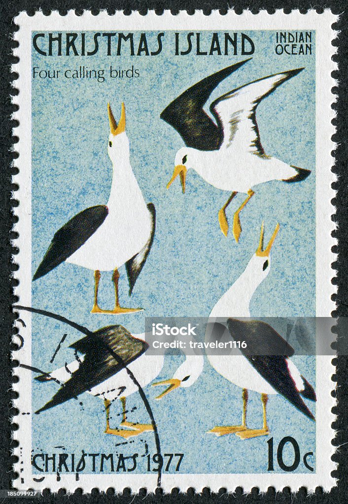 Quatro selos de chamadas aves - Royalty-free Austrália Foto de stock