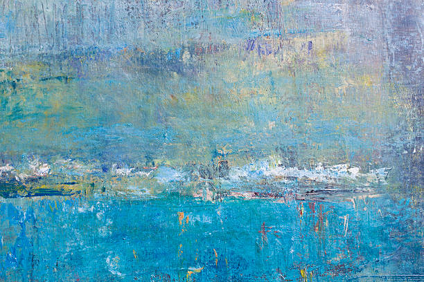Abstract painted blue and green  art backgrounds.