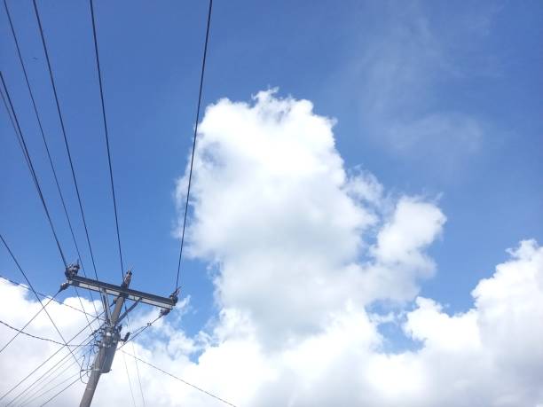 istock Electric tower photo from below 1851000173