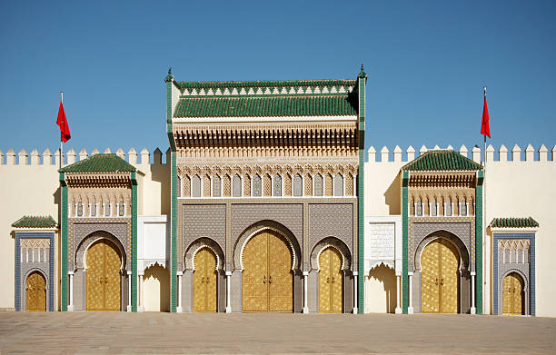 palazzo reale, fes, marocco - dar el makhzen foto e immagini stock