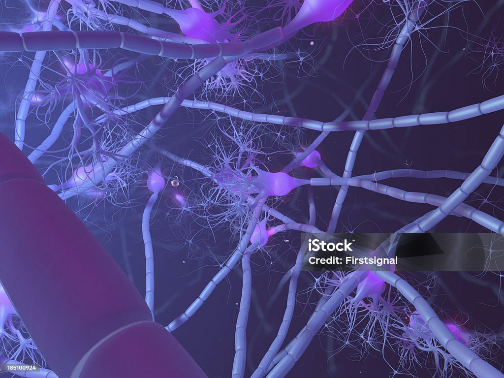 Активный Neurone - Стоковые фото Purkinje Neuron роялти-фри