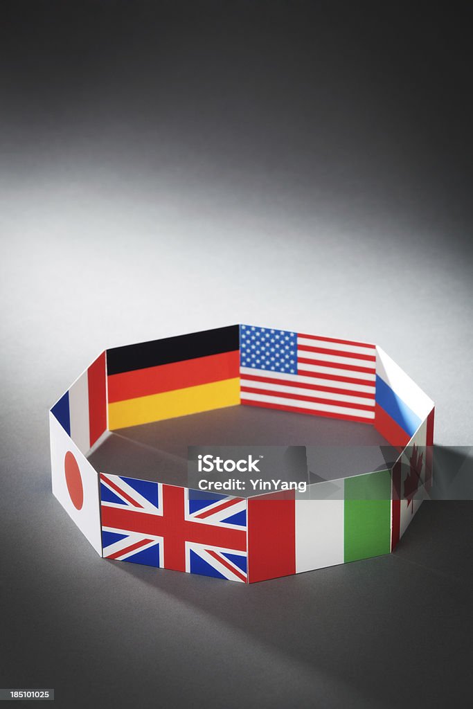 Bandiere dei paesi del G8 economica globale gruppo di otto paesi Vt - Foto stock royalty-free di Affari