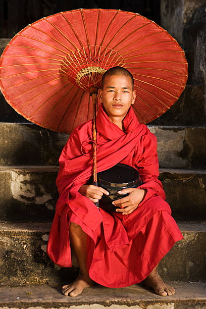 istock Novice Buddhist monk, Myanmar 185101052