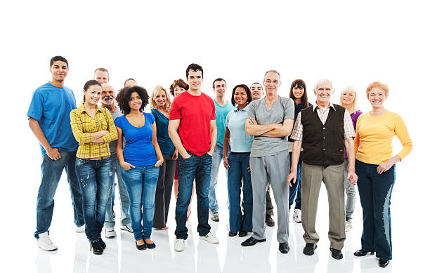 istock Large Group of Happy People standing together. 185101066