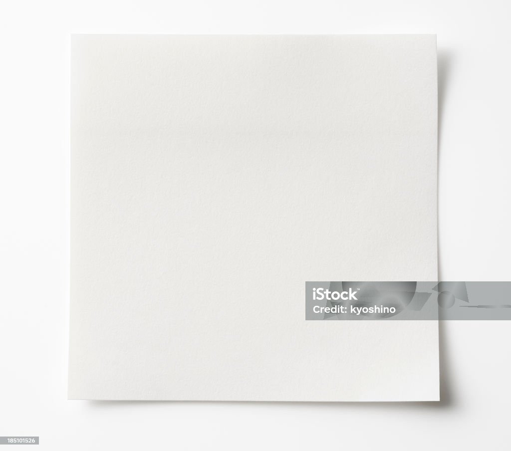 Un vuoto bianco foglietto su sfondo bianco. - Foto stock royalty-free di Carta