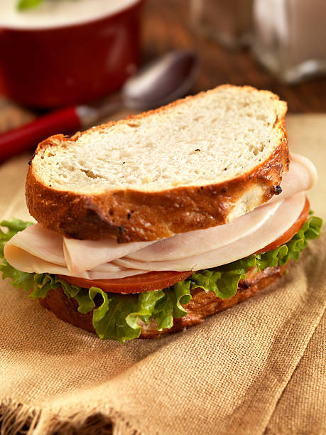 istock Turkey Sandwich with Mushroom Soup 185101702