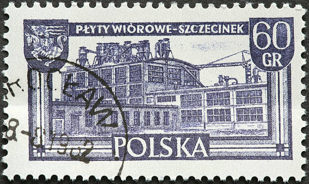 istock factory exterior on a Polish stamp 185101739