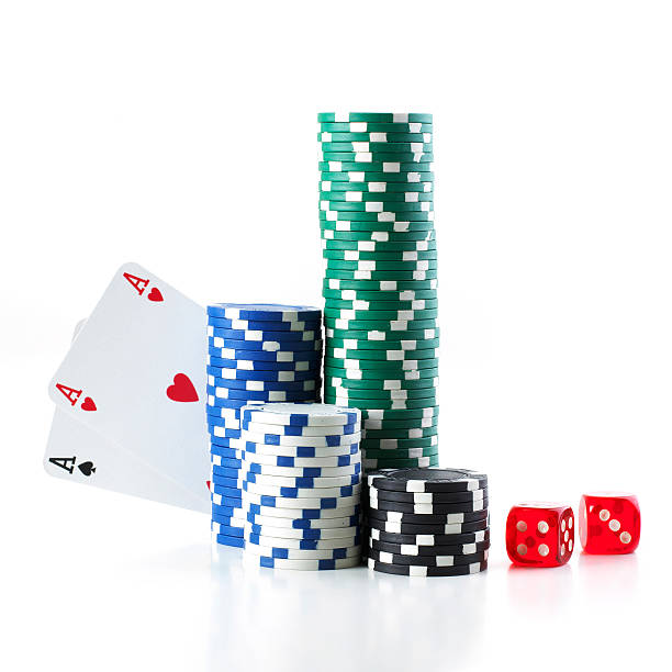 Poker Hand with fiches 