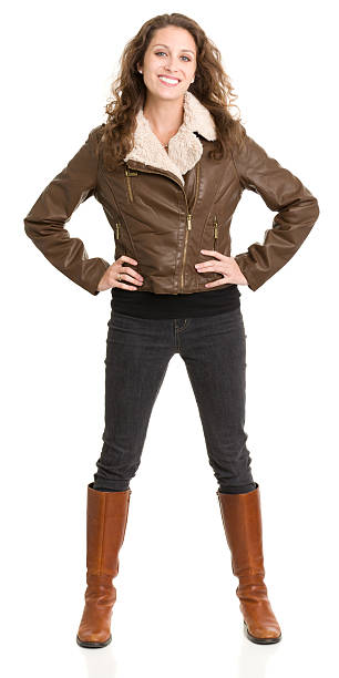 istock Confident Smiling Young Woman Standing 185102085