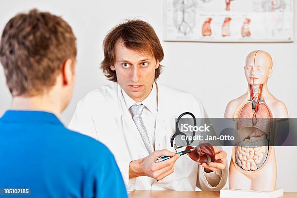 Doctor Explaining Liver Problems Stock Photo - Download Image Now - Illness, Healthcare And Medicine, Medical Exam