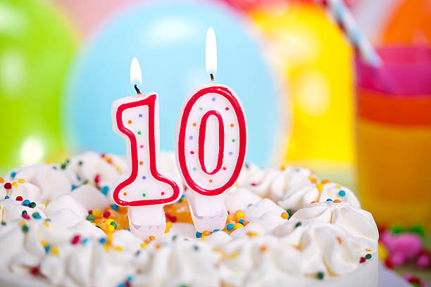 bolo de aniversário - 10 11 anos - fotografias e filmes do acervo