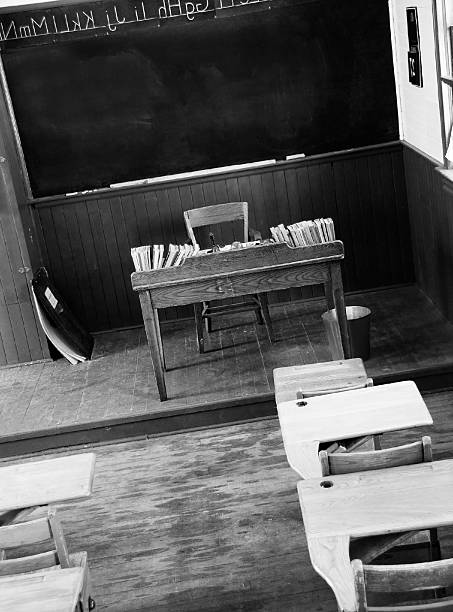 istock One Room School in Black and White 185102349