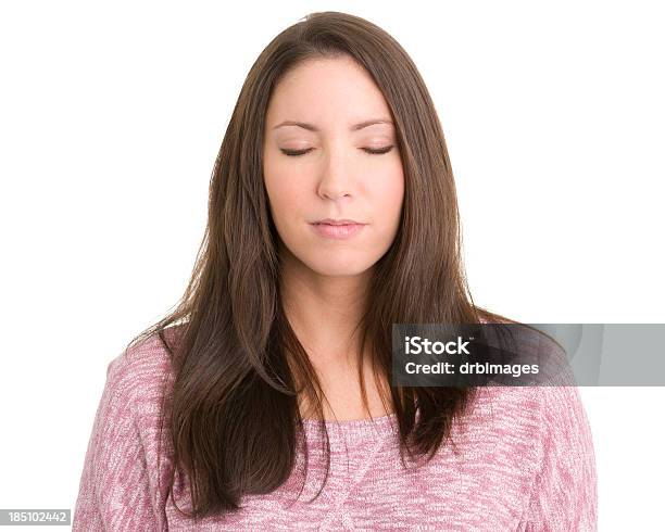 Young Woman With Eyes Closed Stock Photo - Download Image Now - 20-24 Years, 20-29 Years, 2000-2009