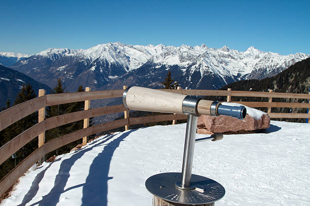 Telescope in the Italian alps[