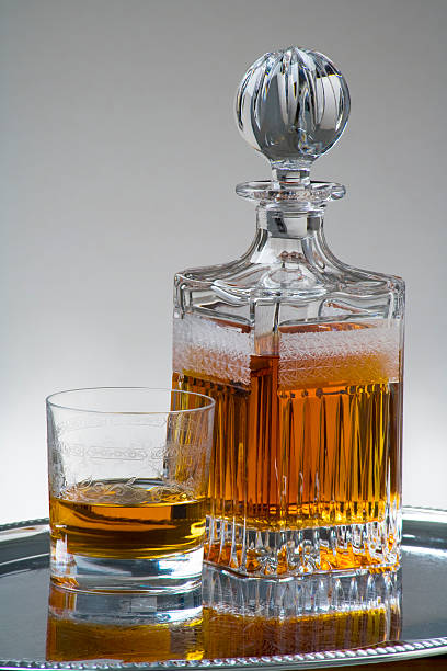 istock Whiskey glass and carafe 185102982