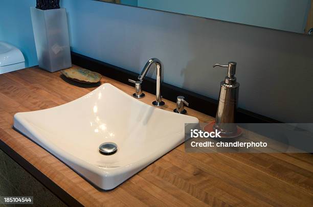 Close Up Of Modern Bathroom Sink Stock Photo - Download Image Now - Bathroom Sink, Modern, Bathroom