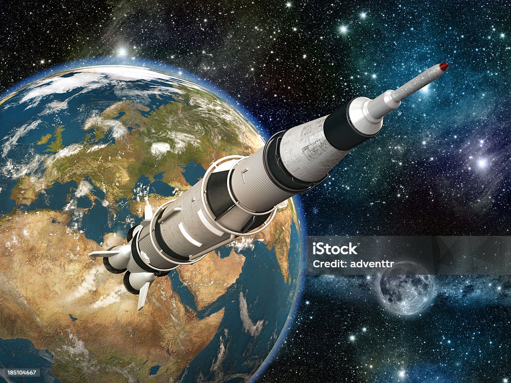 Spaziale rocket - Foto stock royalty-free di Missile - Razzo spaziale