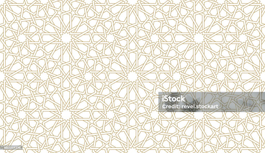 Arabian Abstract Seamless Geometric Pattern In Authentic Arabian Style Stock ...