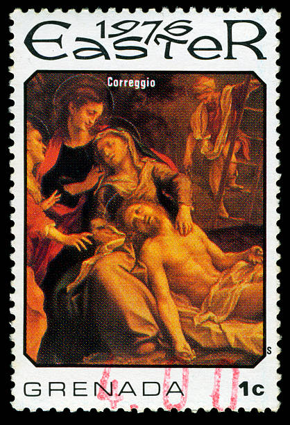istock Jesus Crucified Postage Stamp, Grenada 185105069